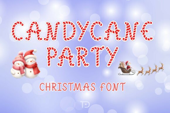 Candycane Party: A Festive Display Font for Marketers
