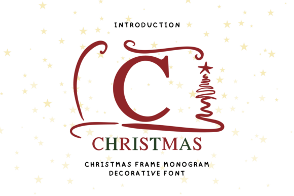 Christmas Frame Monogram Font for Branding