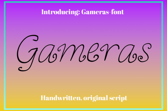 Gameras: A Bold Display Font for Editorial Design