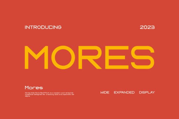 Mores Typeface: Bold Sans Serif for Branding
