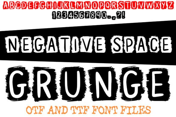 Negative Space Grunge Font for Bold Branding