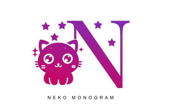 Neko Monogram Font for Crafters