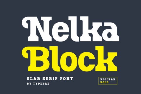 Nelka Block: A Bold Slab Serif Font for Web Design