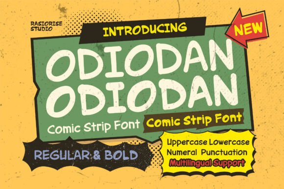 Odiodan: A Comic Strip Font for Modern Editorial Design
