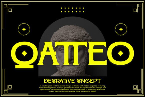 Qatteo: A Bold Serif Font for Digital Design