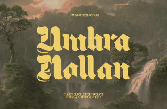 Umbra Nollan: A Bold Blackletter Typeface for Modern Editorial Design