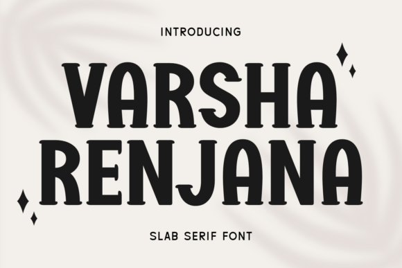 Varsha Renjana: A Bold Slab Serif Font for Web Design